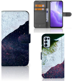 B2Ctelecom Flip Cover OPPO Find X3 Lite Telefoon Hoesje Sea in Space