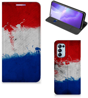 B2Ctelecom Flip Cover OPPO Find X3 Lite Telefoonhoesje Nederlandse Vlag