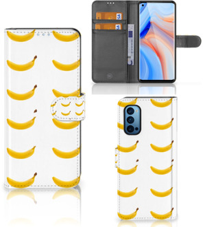 B2Ctelecom Flip Cover OPPO Reno 4 Pro 5G Telefoon Hoesje Banana