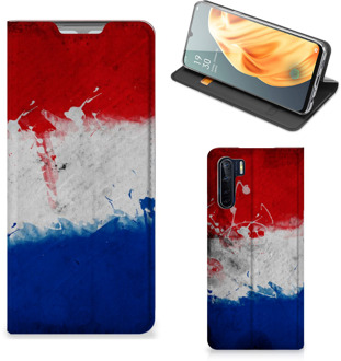 B2Ctelecom Flip Cover OPPO Reno3 | A91 Telefoonhoesje Nederlandse Vlag