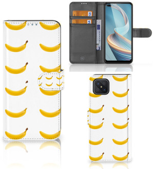 B2Ctelecom Flip Cover OPPO Reno4 Z Telefoon Hoesje Banana