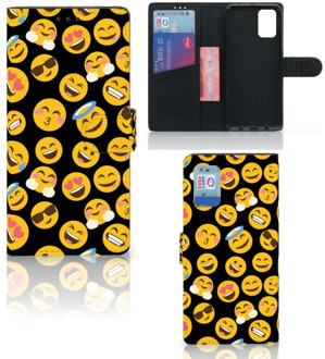 B2Ctelecom Flip Cover Samsung Galaxy A02s Flip Cover Samsung M02s Telefoon Hoesje Emoji