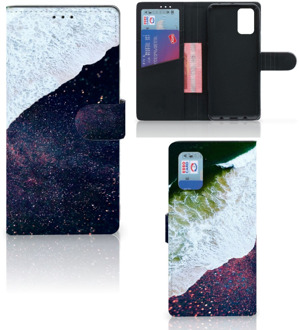 B2Ctelecom Flip Cover Samsung Galaxy A02s Flip Cover Samsung M02s Telefoon Hoesje Sea in Space