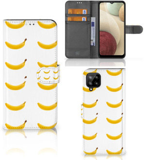 B2Ctelecom Flip Cover Samsung Galaxy A12 Telefoon Hoesje Banana