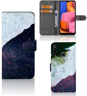 B2Ctelecom Flip Cover Samsung Galaxy A20s Telefoon Hoesje Sea in Space