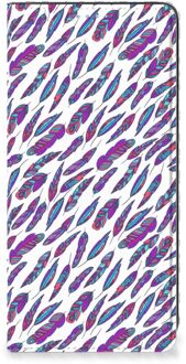 B2Ctelecom Flip Cover Samsung Galaxy A21s Telefoonhoesje Feathers Color