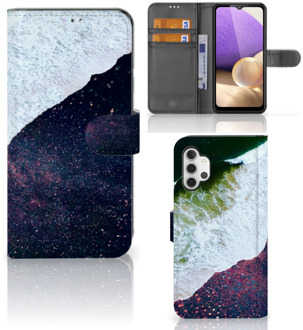 B2Ctelecom Flip Cover Samsung Galaxy A32 4G Telefoon Hoesje Sea in Space