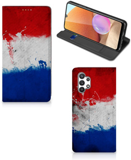 B2Ctelecom Flip Cover Samsung Galaxy A32 4G Telefoonhoesje Nederlandse Vlag