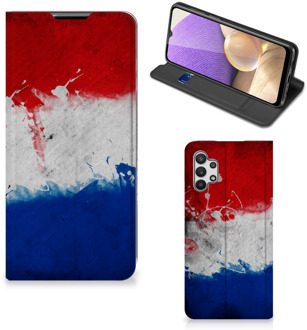 B2Ctelecom Flip Cover Samsung Galaxy A32 5G Telefoonhoesje Nederlandse Vlag