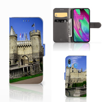 B2Ctelecom Flip Cover Samsung Galaxy A40 Kasteel