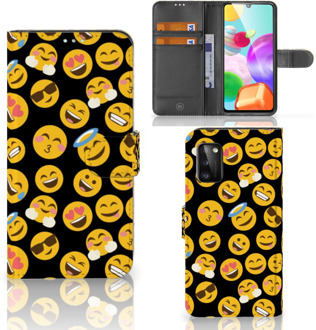 B2Ctelecom Flip Cover Samsung Galaxy A41 Telefoon Hoesje Emoji