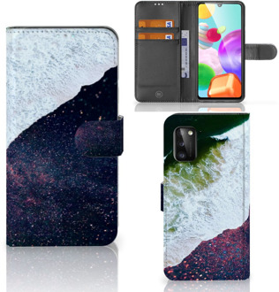 B2Ctelecom Flip Cover Samsung Galaxy A41 Telefoon Hoesje Sea in Space