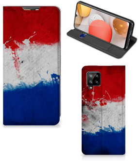 B2Ctelecom Flip Cover Samsung Galaxy A42 Telefoonhoesje Nederlandse Vlag