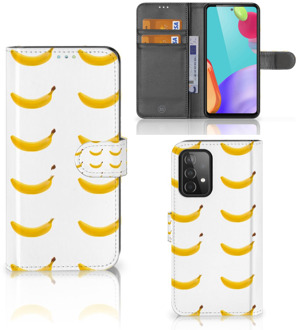 B2Ctelecom Flip Cover Samsung Galaxy A52 Telefoon Hoesje Banana Wit