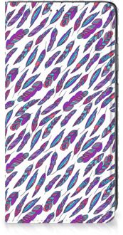 B2Ctelecom Flip Cover Samsung Galaxy A52 Telefoonhoesje Feathers Color