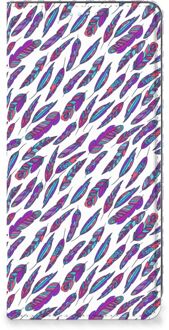 B2Ctelecom Flip Cover Samsung Galaxy A71 Telefoonhoesje Feathers Color