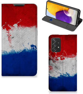 B2Ctelecom Flip Cover Samsung Galaxy A72 (5G/4G) Telefoonhoesje Nederlandse Vlag