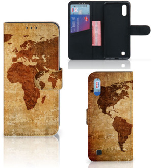 B2Ctelecom Flip Cover Samsung Galaxy M10 Wereldkaart