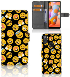 B2Ctelecom Flip Cover Samsung Galaxy M11 | A11 Telefoon Hoesje Emoji