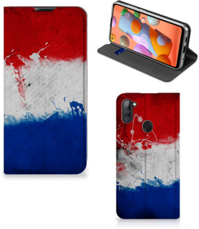 B2Ctelecom Flip Cover Samsung Galaxy M11 | A11 Telefoonhoesje Nederlandse Vlag