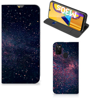 B2Ctelecom Flip Cover Samsung Galaxy M21 Smart Cover Hoesje Stars