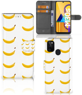 B2Ctelecom Flip Cover Samsung Galaxy M21 Telefoon Hoesje Banana