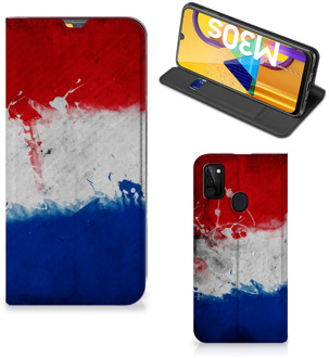 B2Ctelecom Flip Cover Samsung Galaxy M21 Telefoonhoesje Nederlandse Vlag