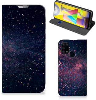 B2Ctelecom Flip Cover Samsung Galaxy M31 Smart Cover Hoesje Stars