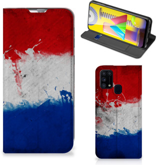 B2Ctelecom Flip Cover Samsung Galaxy M31 Telefoonhoesje Nederlandse Vlag