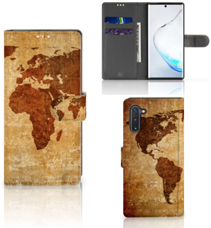 B2Ctelecom Flip Cover Samsung Galaxy Note 10 Wereldkaart