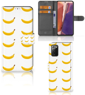 B2Ctelecom Flip Cover Samsung Galaxy Note 20 Telefoon Hoesje Banana