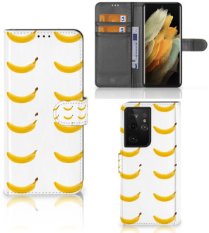 B2Ctelecom Flip Cover Samsung Galaxy S21 Ultra Telefoon Hoesje Banana