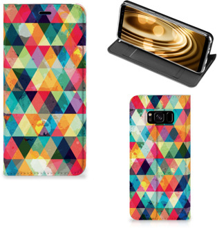 B2Ctelecom Flip cover Samsung Galaxy S8 Bookcase Hoesje Geruit