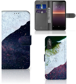 B2Ctelecom Flip Cover Sony Xperia 10 II Telefoon Hoesje Sea in Space