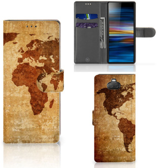 B2Ctelecom Flip Cover Sony Xperia 10 Wereldkaart