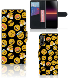 B2Ctelecom Flip Cover Sony Xperia L4 Telefoon Hoesje Emoji