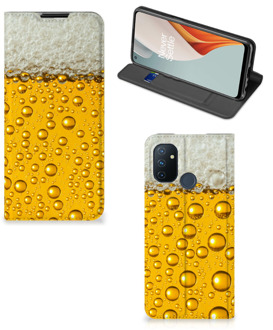 B2Ctelecom Flip Cover Valentijn Cadeautje hem OnePlus Nord N100 Telefoonhoesje Bier