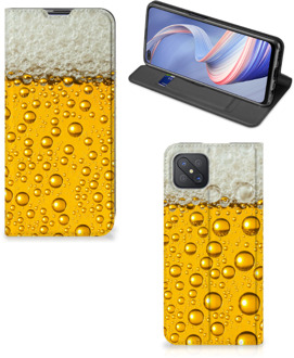 B2Ctelecom Flip Cover Valentijn Cadeautje hem OPPO Reno4 Z 5G Telefoonhoesje Bier