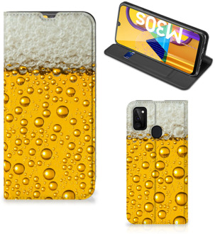 B2Ctelecom Flip Cover Valentijn Cadeautje hem Samsung Galaxy M21 Telefoonhoesje Bier