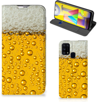 B2Ctelecom Flip Cover Valentijn Cadeautje hem Samsung Galaxy M31 Telefoonhoesje Bier