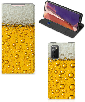 B2Ctelecom Flip Cover Valentijn Cadeautje hem Samsung Galaxy Note20 Telefoonhoesje Bier