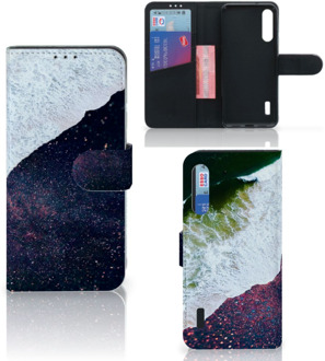 B2Ctelecom Flip Cover Xiaomi Mi A3 Telefoon Hoesje Sea in Space