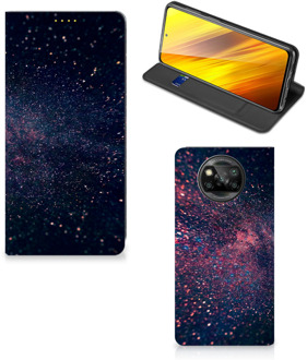 B2Ctelecom Flip Cover Xiaomi Poco X3 Smart Cover Hoesje Stars