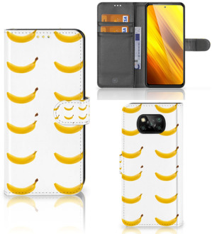 B2Ctelecom Flip Cover Xiaomi Poco X3 Telefoon Hoesje Banana