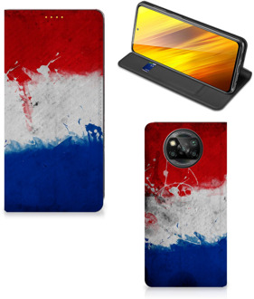 B2Ctelecom Flip Cover Xiaomi Poco X3 Telefoonhoesje Nederlandse Vlag