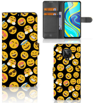 B2Ctelecom Flip Cover Xiaomi Redmi Note 9 Pro | Note 9S Telefoon Hoesje Emoji