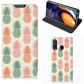 B2Ctelecom Flip Style Cover Samsung Galaxy A60 Ananas