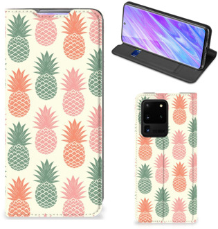 B2Ctelecom Flip Style Cover Samsung Galaxy S20 Ultra Ananas