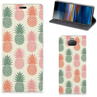 B2Ctelecom Flip Style Cover Sony Xperia 10 Plus Ananas