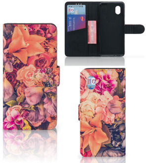 B2Ctelecom Flipcase Alcatel 1B (2020) Telefoon Hoesje Cadeau voor Moeder Bosje Bloemen